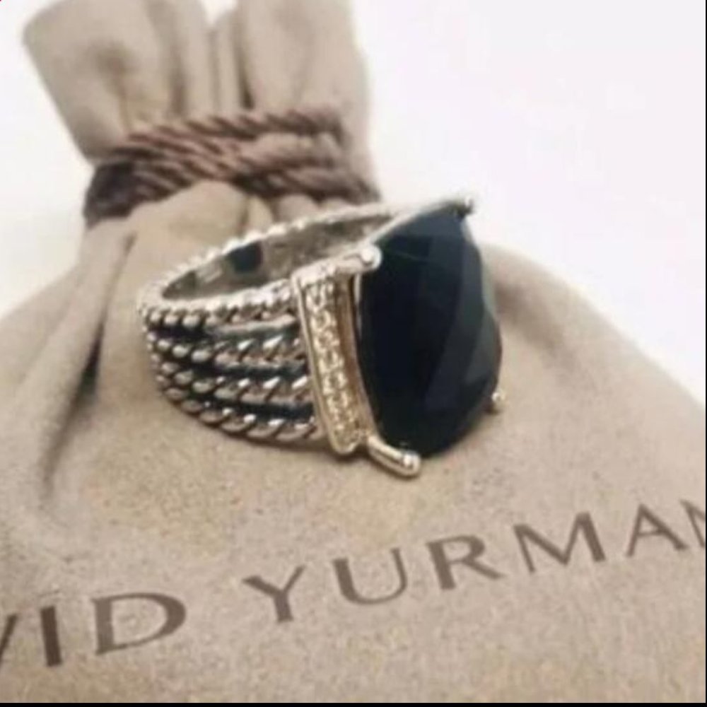 💥D.Yurman💥 16x12 Black Onyx Wheaton Ring / Size 7